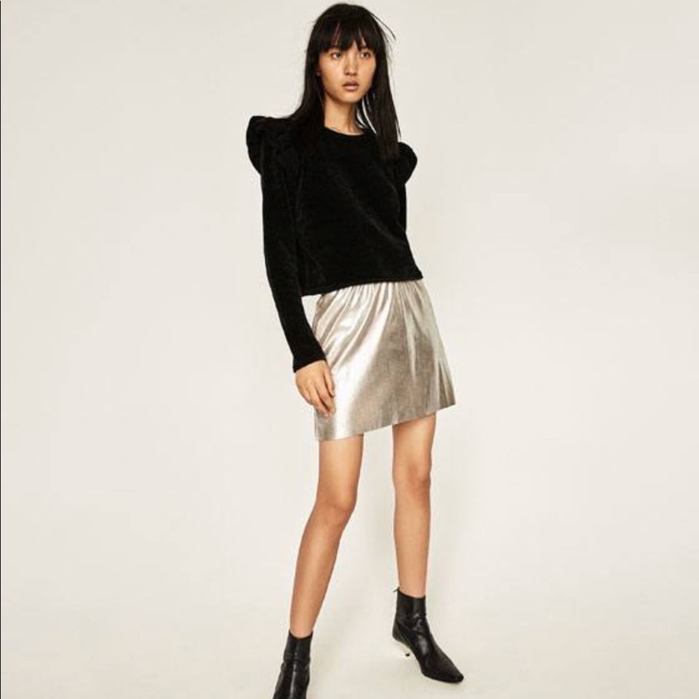 Moving sale! NWT Zara Metallic Skirt